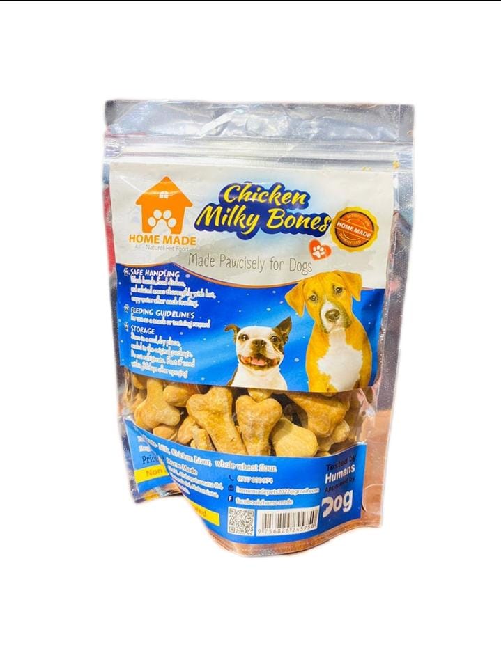 [PC02385] Home Made Chicken Milky Bones 100g, Rs.450.00