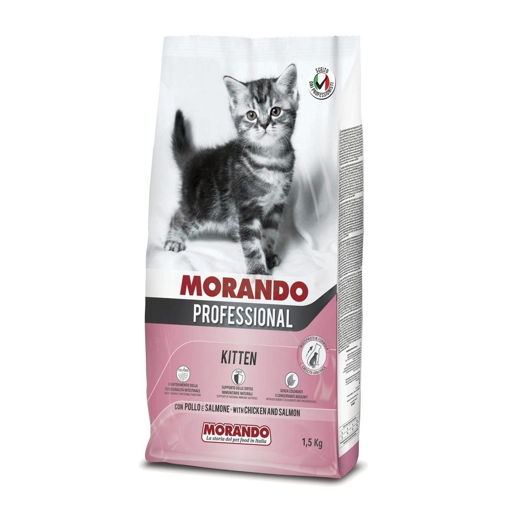 Morando Professional Kitten Kibbles With Chicken & Salmon 1.5Kg