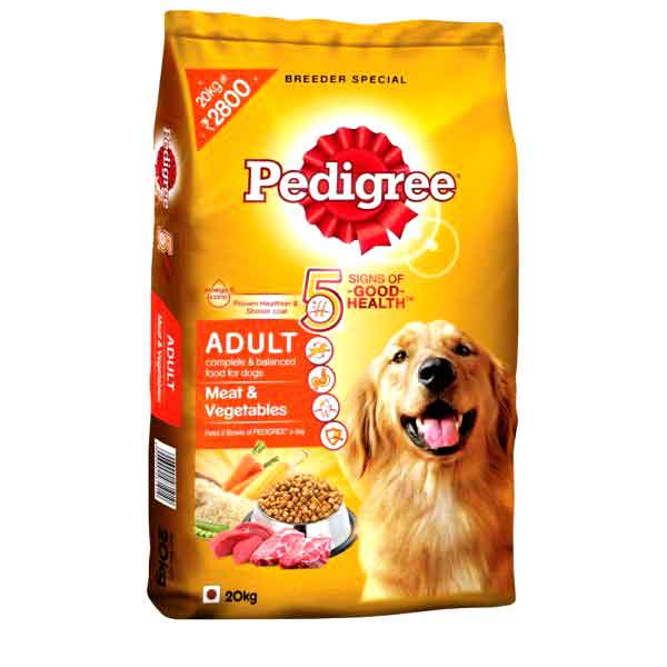 [PC01550] Pedigree Adult Meat & Veg 20Kg, Rs.20,350.00