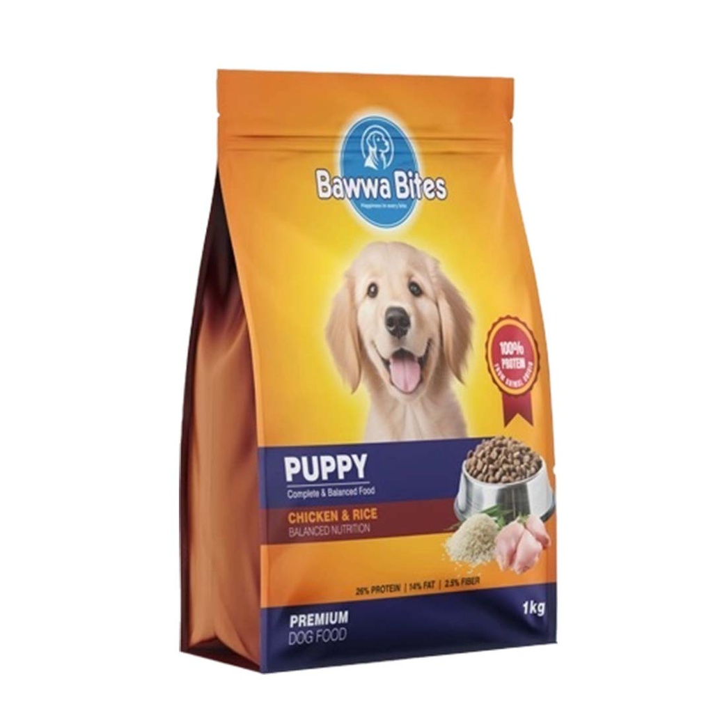 [PC03254] Bawwa Bites Puppy Chicken & Rice 1Kg, Rs.1,950.00