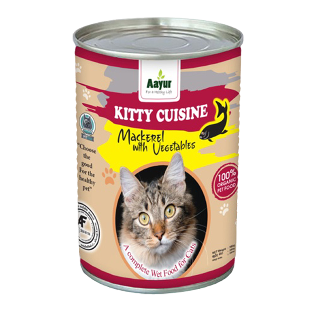 [PC03250] Aayur Kitty Mackerel With Vegetable 380g, Rs.590.00
