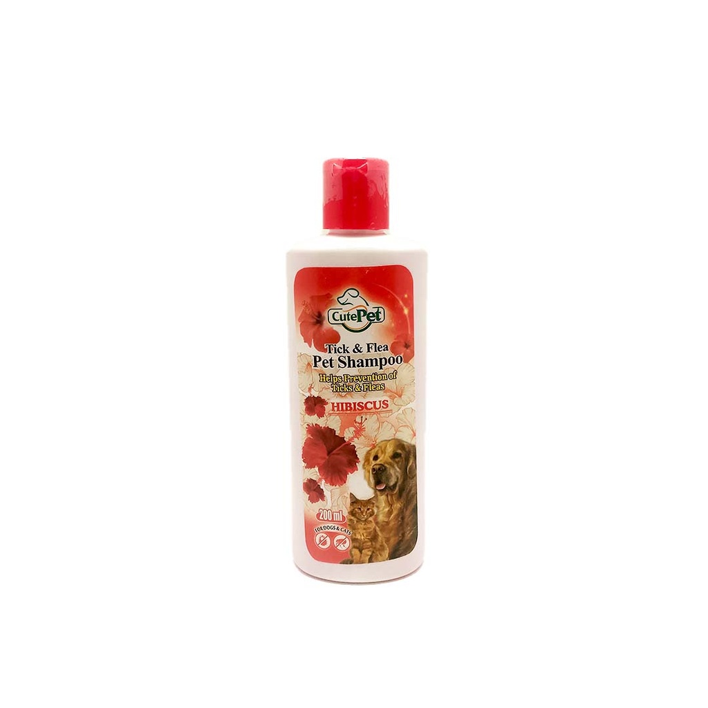 [PC03156] Cute Pet Tick & Flea Shampoo Hibiscus 200ml, Rs.985.00