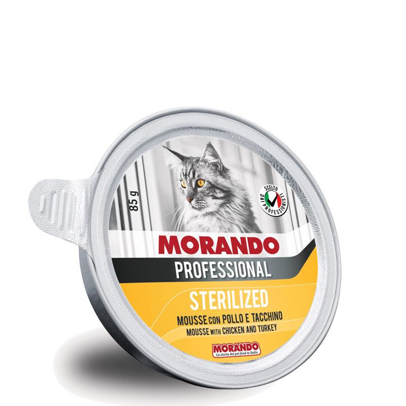 [PC02735] Morando Professional Cat Sterilized Mousse With Chicken & Turkey 85g, Rs.575.00