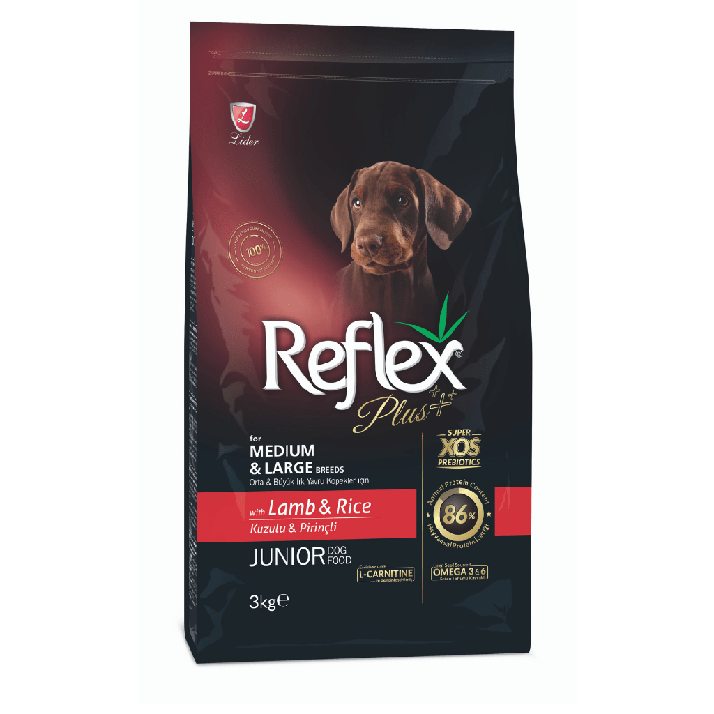 [PC01654] Reflex Junior Medium & Large Breed Lamb & Rice 3Kg, Rs.6,850.00