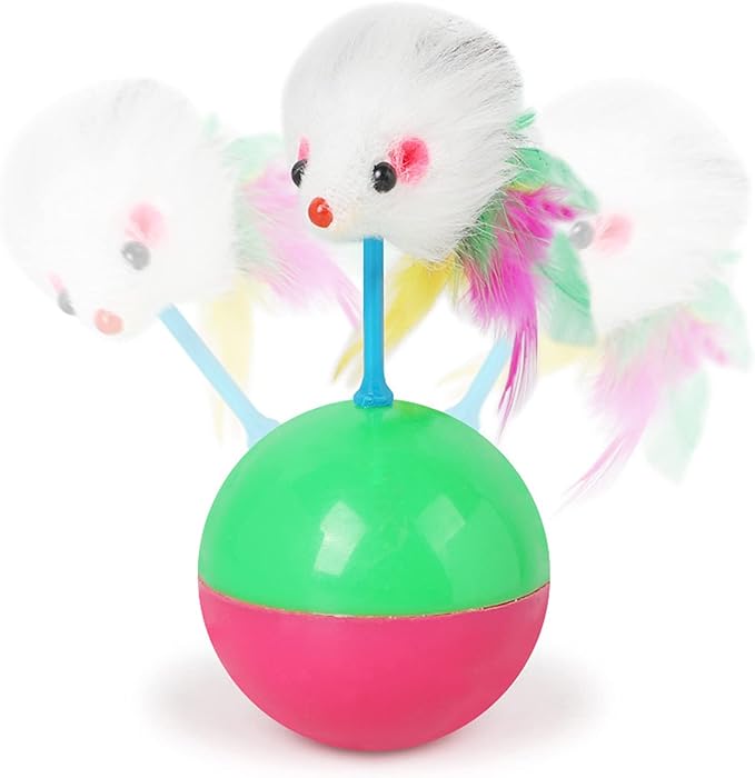 [PC02038] Toy Ball With Stand Feather Mouse, Rs.750.00