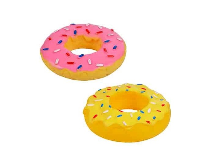 [PC02655] Toy Rubber Doughnut Squeaky With Nail Art, Rs.960.00