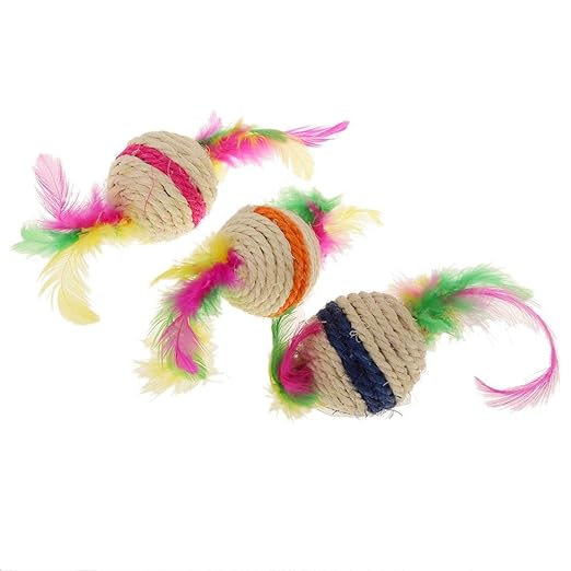 [PC02085] Toy sisal feather ball, Rs.650.00