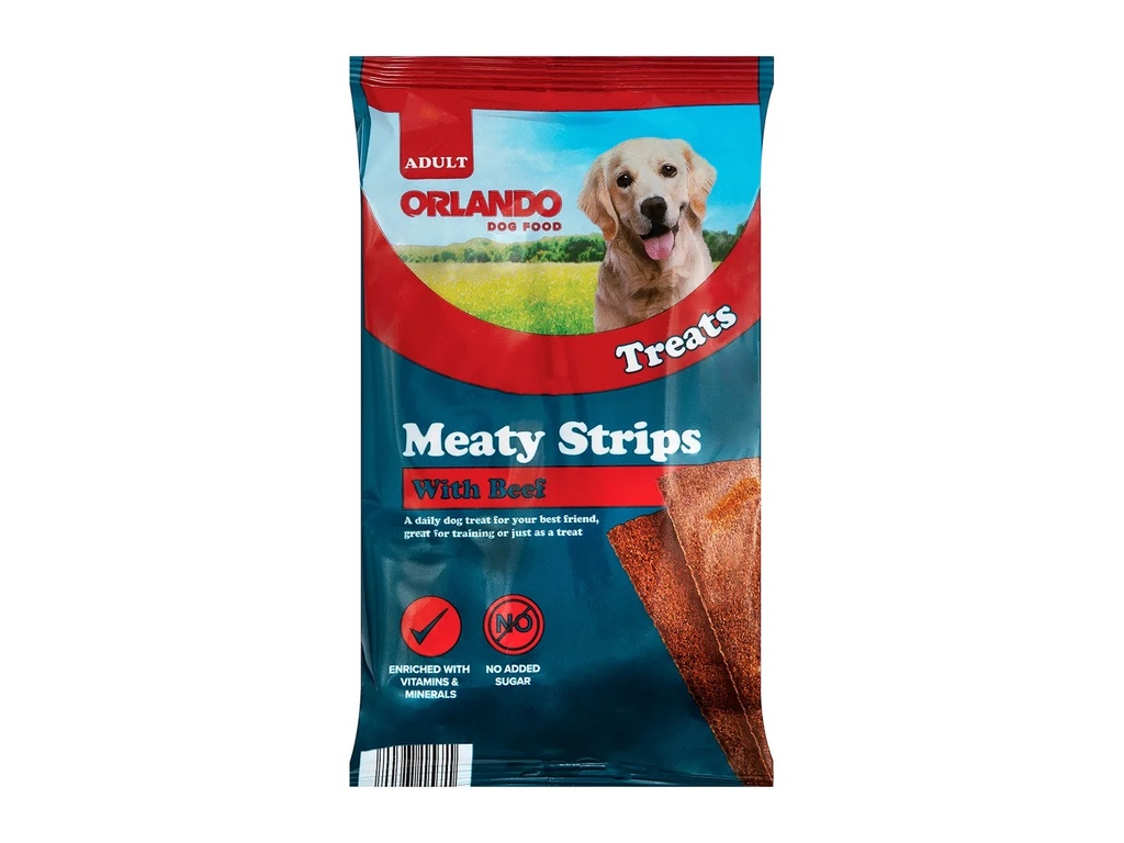 [PC02775] Orlando Meaty Strips Chicken/Beef 200g (1), Rs.1,225.00, OPD Rs.1,225.00