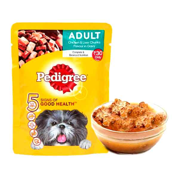 [PC03866] Pedigree Pouch Adult Chicken & Liver 70g (5), Rs.310.00