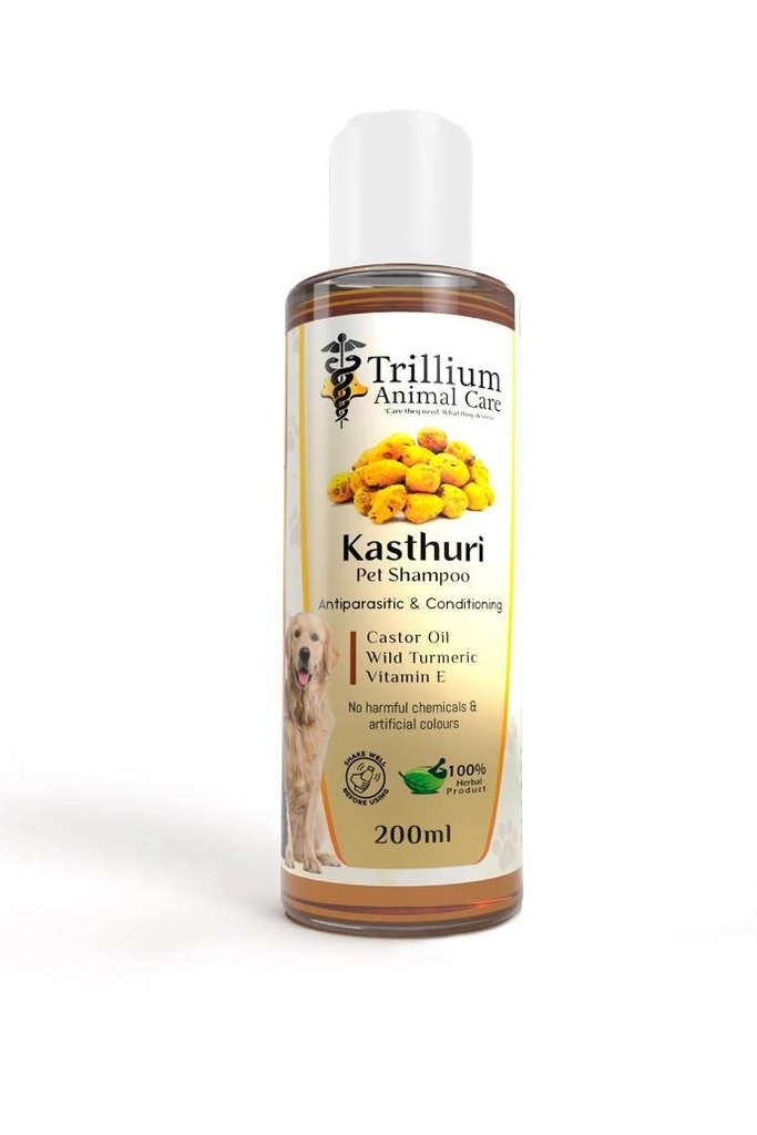[PC02607] Trillium Kasthuri Pet Shampoo 200ml (3), Rs.950.00