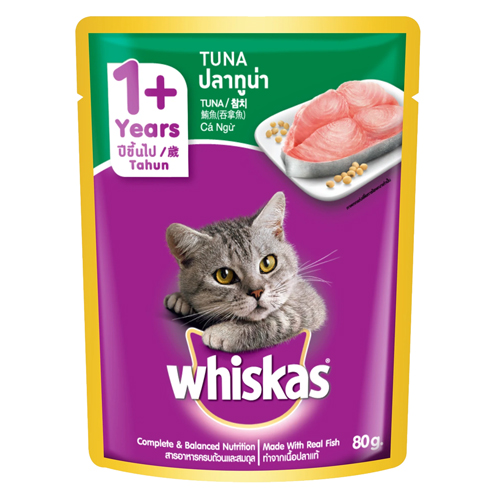 [PC04083] Whiskas Cat Adult Tuna 80g (4), Rs.310.00