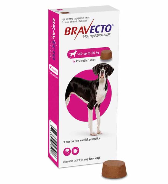 [PC03558] Bravecto 40kg - 56kg (1400mg) (3), Rs.10,400.00