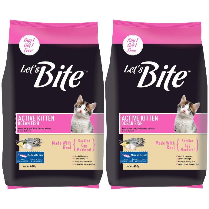 [PC03742] Let's Bite Cat Active Kitten 400g+400g (3), Rs.1,640.00
