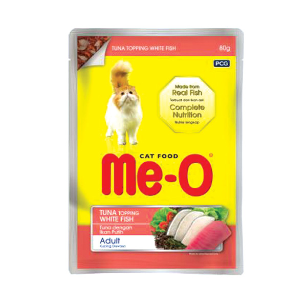 [PC03784] Me-O Pouch Tuna Topping White Fish 80g (2), Rs.490.00