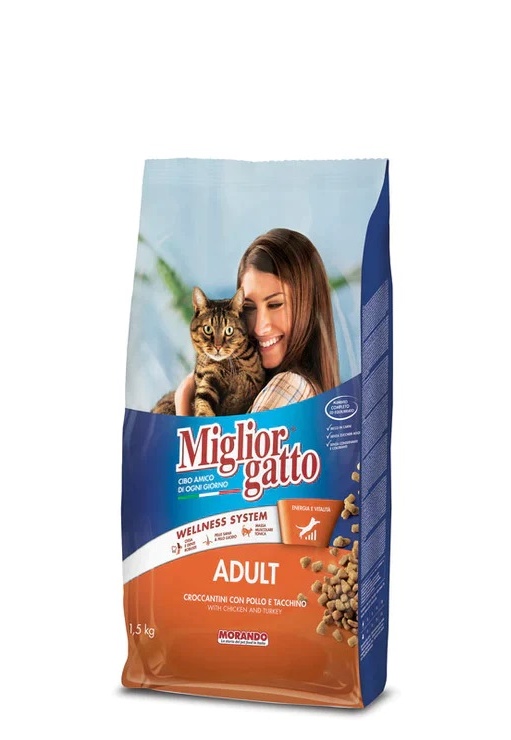 [PC03792] Miglior Gatto Adult Kibbles With Chicken & Turkey 1.5Kg (2), Rs.3,950.00