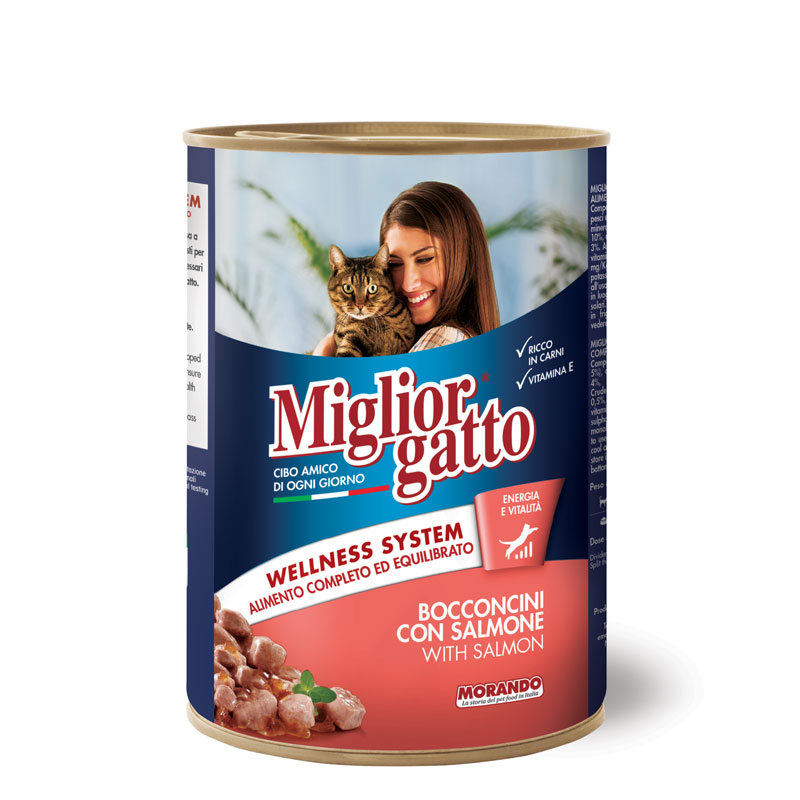 [PC03796] Miglior Gatto Chunks With Salmon 405g (3), Rs.650.00