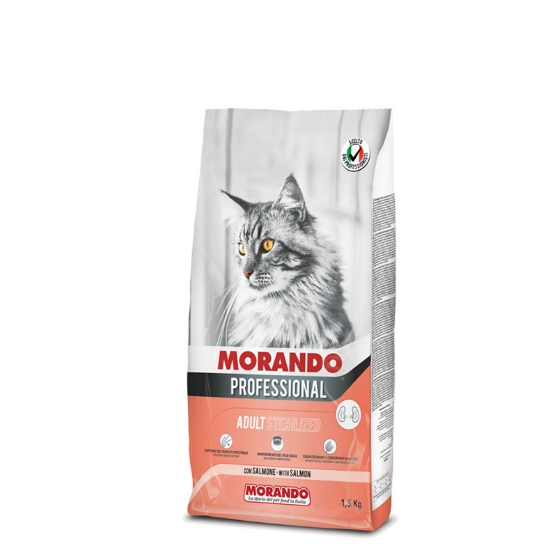 [PC04128] Morando Professional Cat Adult Sterilized Kibble With Salmon 1.5Kg (3), Rs.3,950.00