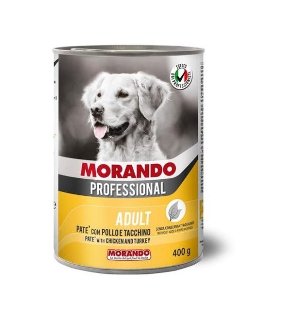 [PC04135] Morando Professional Dog Adult Pate With Chicken & Turkey 400g (2), Rs.650.00, OPD Rs.650.00