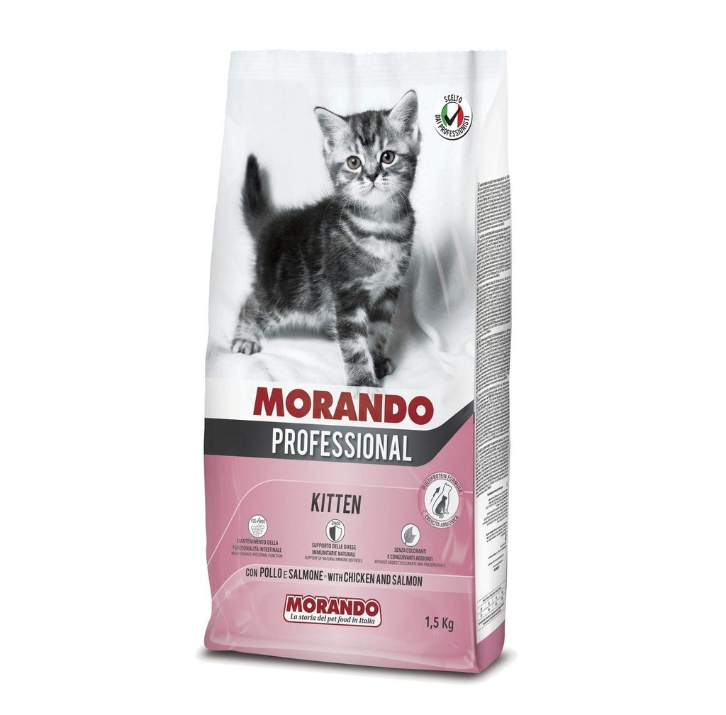 [PC02395] Morando Professional Kitten Kibbles With Chicken & Salmon 1.5Kg (3), Rs.3,950.00