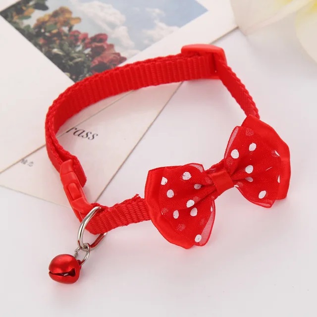 [PC02356] Neck Collar With Bow & Bell 1.0cm (2), Rs.350.00