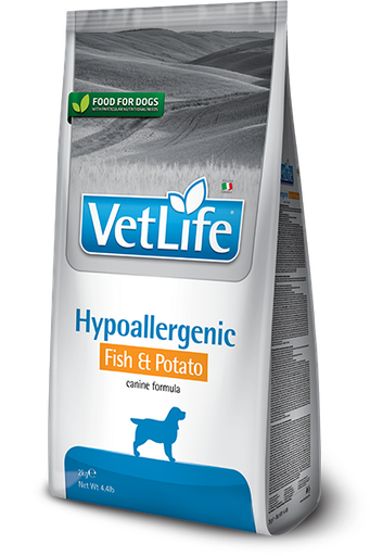 [PC02569] Vet Life Hypoallergenic Fish & Potato Canine Formula 2Kg