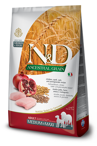 [PC02573] N&D Ancestral Grain Adult Medium & Maxi 2.5Kg