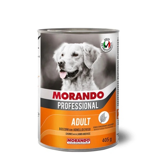[PC02729] Morando Professional Dog Adult Chunk With Lamb & Rice 405g