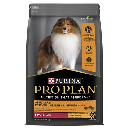 [PC03007] Purina Pro Plan Adult Medium Breed Essential Health 3Kg
