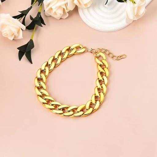 Neckless Aluminium Silver Plated - L