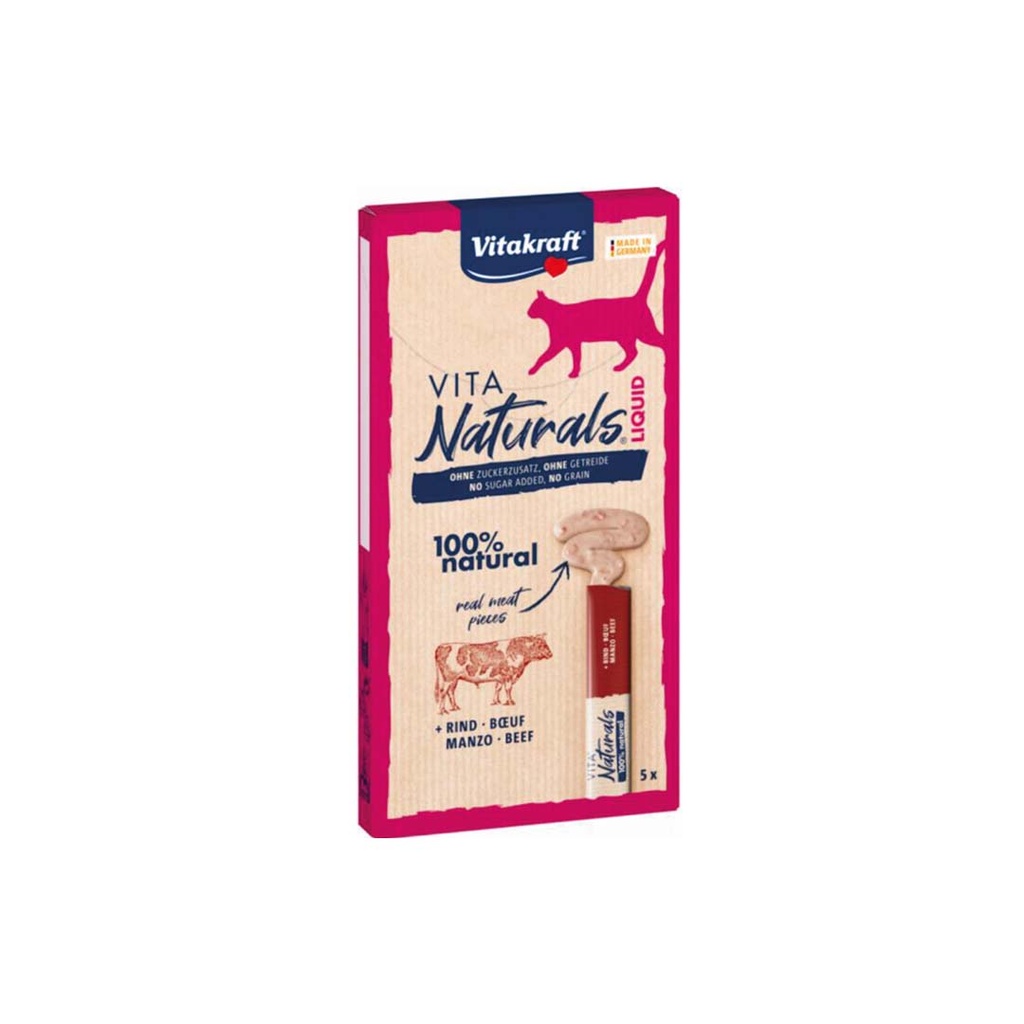 [PC03064] Vitakraft Naturals Liquid Snacks Beef 5x15g, Rs.2,450.00